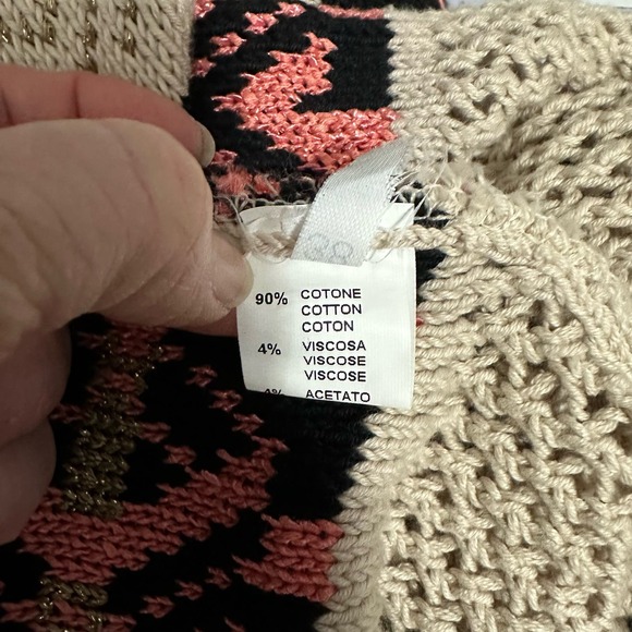 Circus Hotel Anthropologie Aztec Print Loose Fit Cardigan Sweater EU Sz 38 US S - Picture 6 of 14